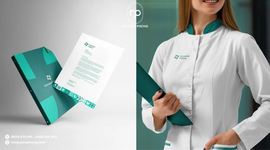 Logo y tế in trên kẹp file bệnh viện